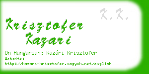 krisztofer kazari business card