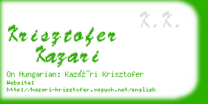 krisztofer kazari business card